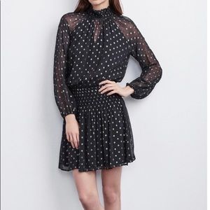 Velvet by Graham & Spencer mock neck chiffon dress